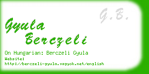 gyula berczeli business card